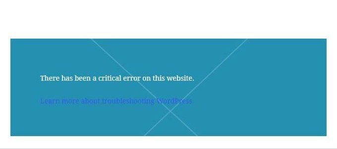 Your current website: every page is showing an error right now