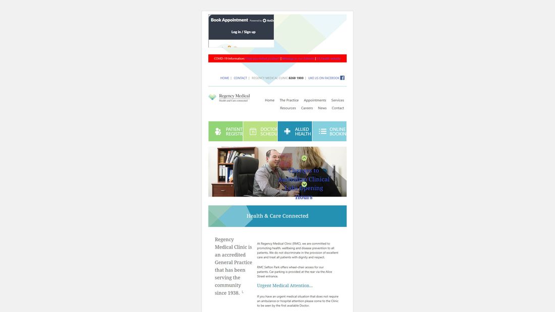 Your current home page on a large monitor
