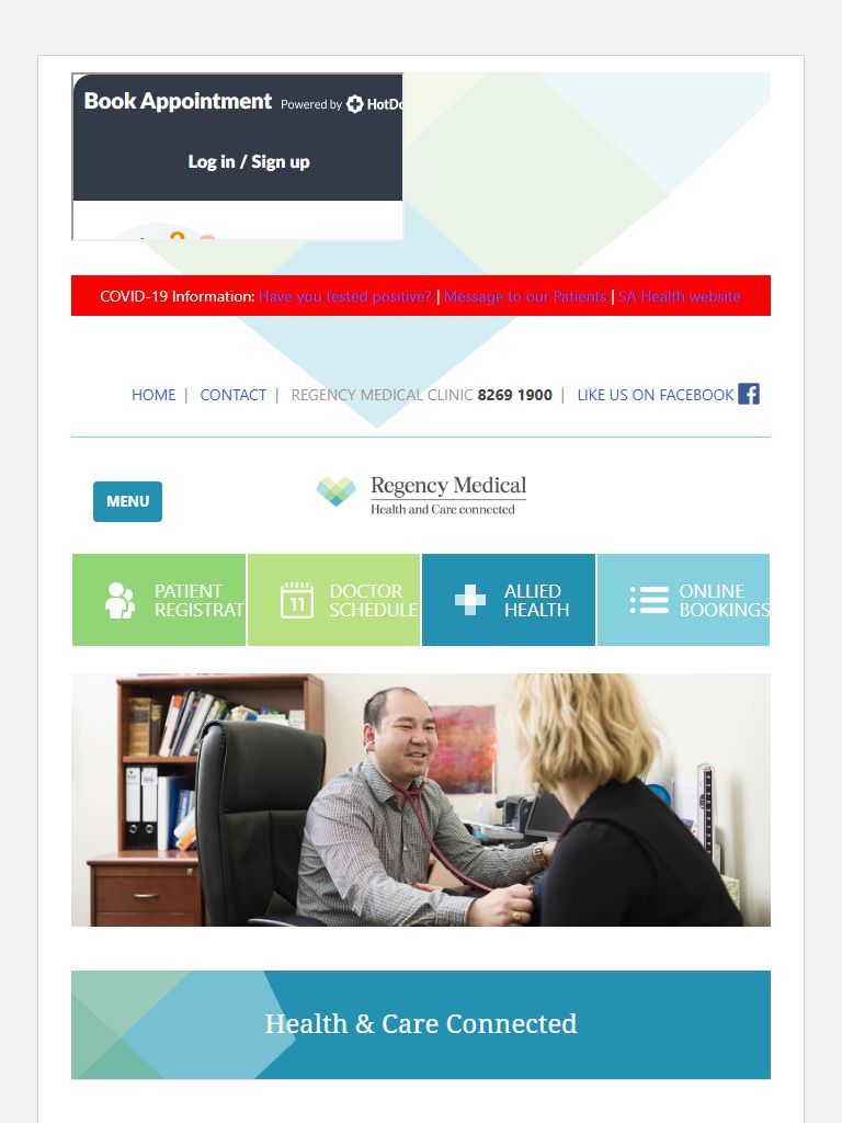 Your current home page on a tablet